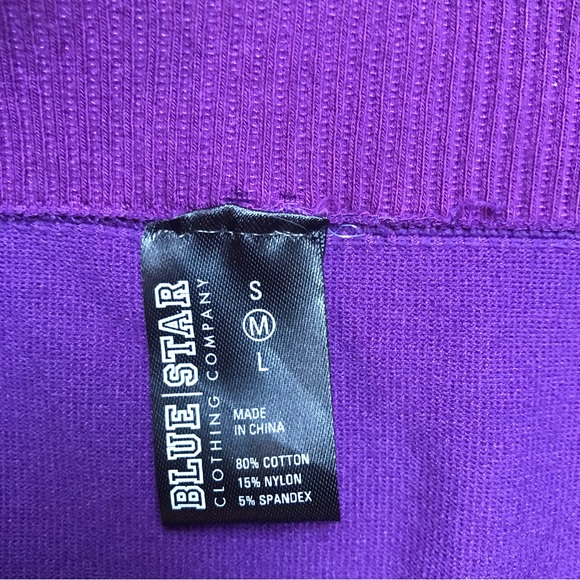 Blue Star Clothing Heavyweight Purple Thick Ankle Length Leggings, NWT, S - Picture 7 of 10